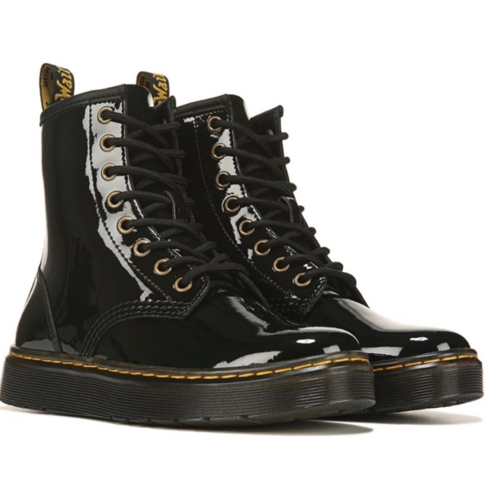 Dr. Martens Women's Zalava Black Patent Leather Boots